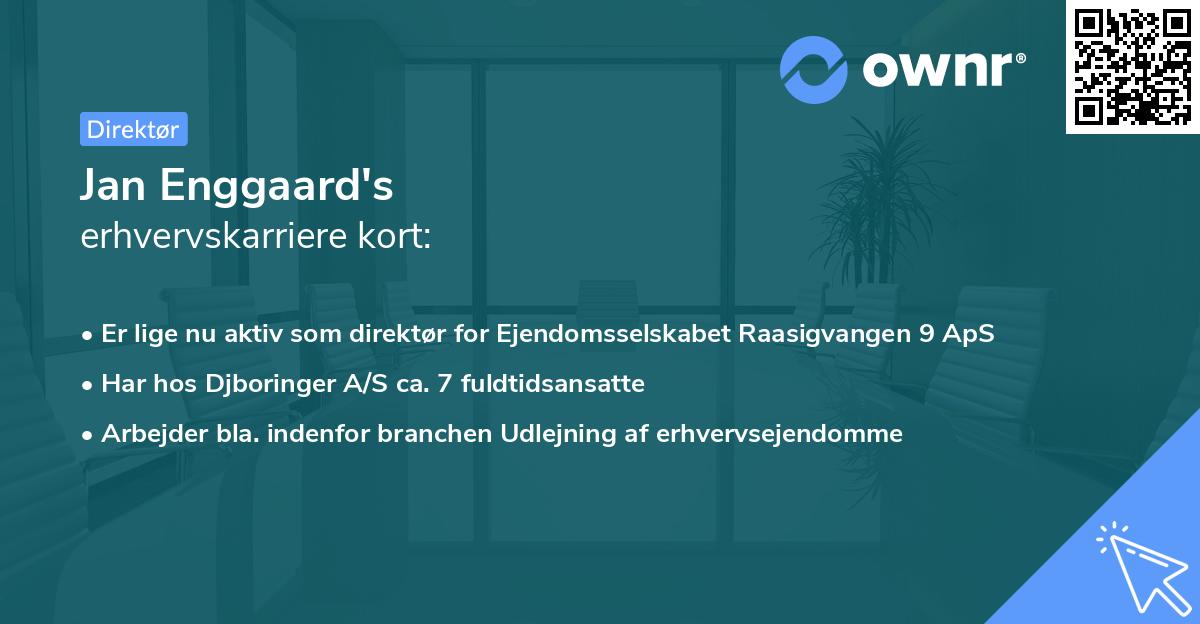 Jan Enggaard's erhvervskarriere kort