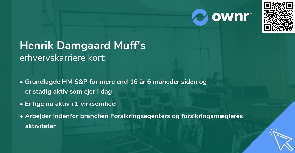 Henrik Damgaard Muff's erhvervskarriere kort