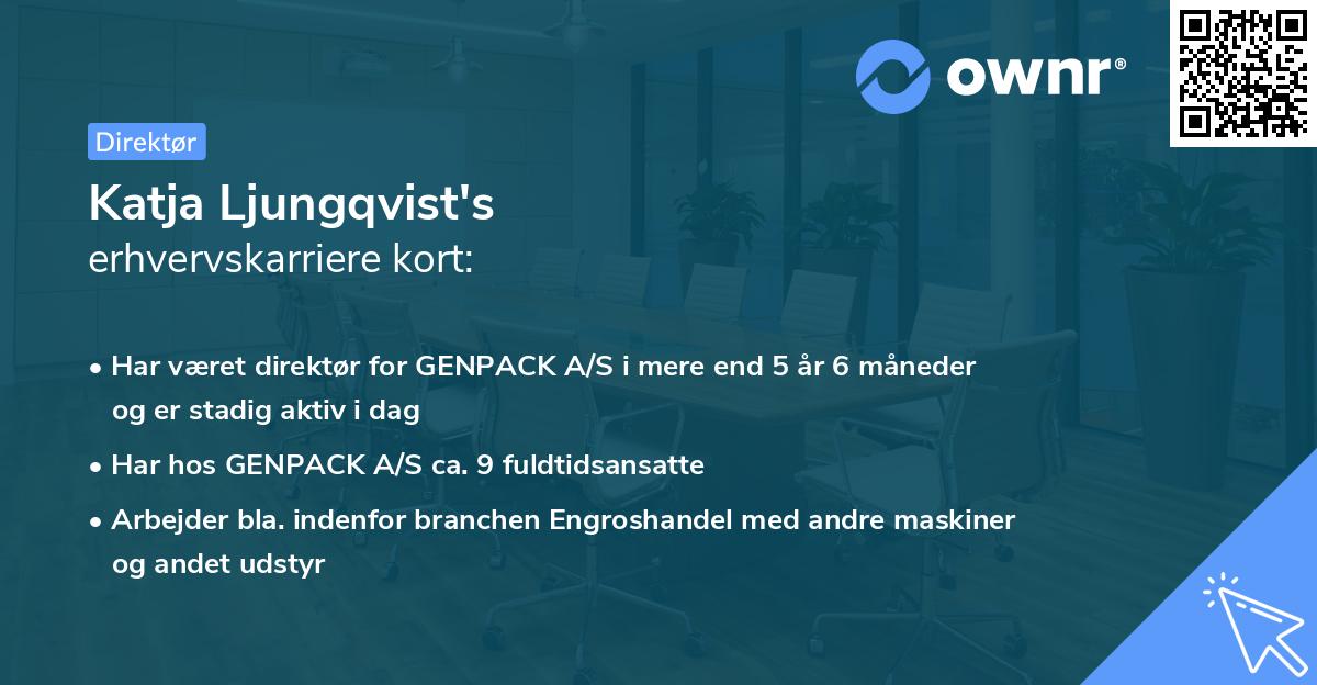 Katja Ljungqvist's erhvervskarriere kort