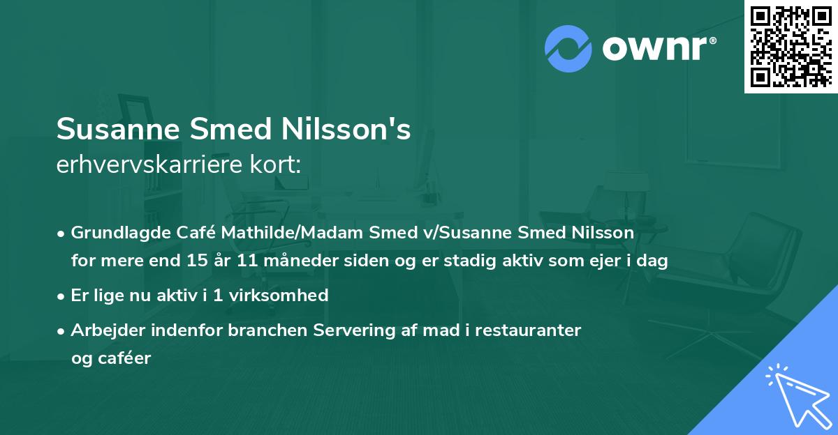 Susanne Smed Nilsson's erhvervskarriere kort