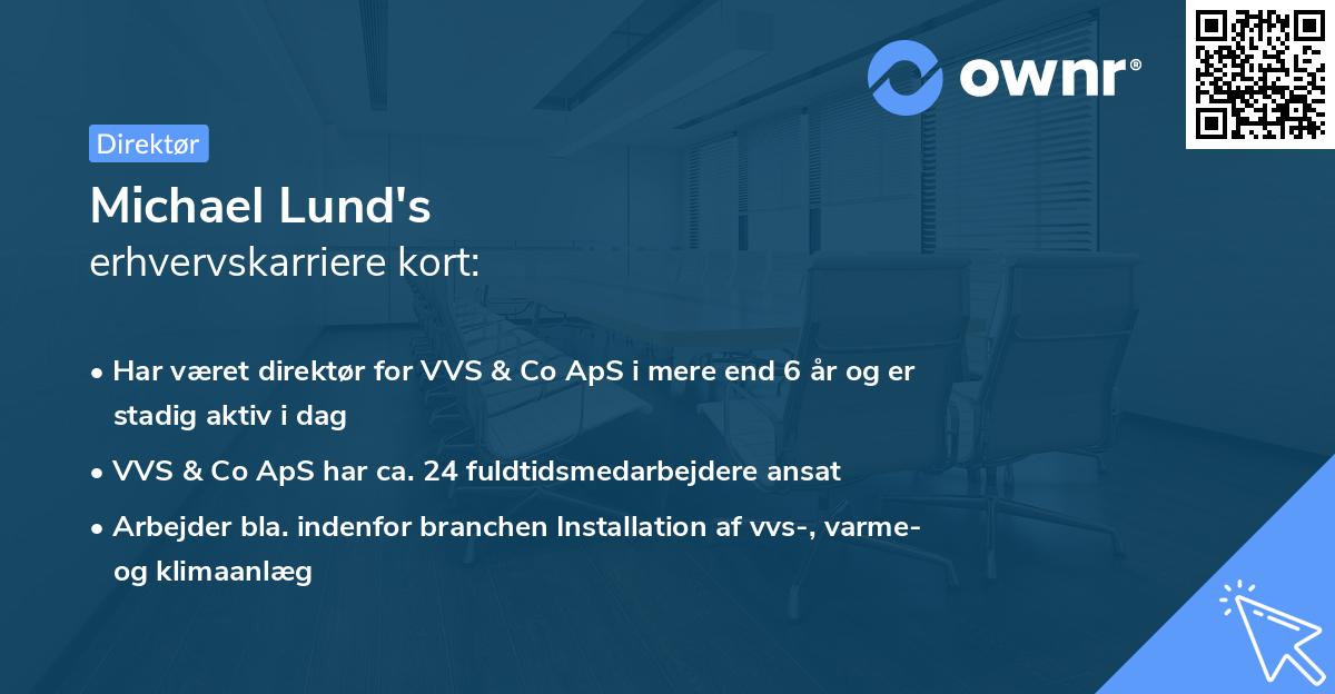 Michael Lund's erhvervskarriere kort