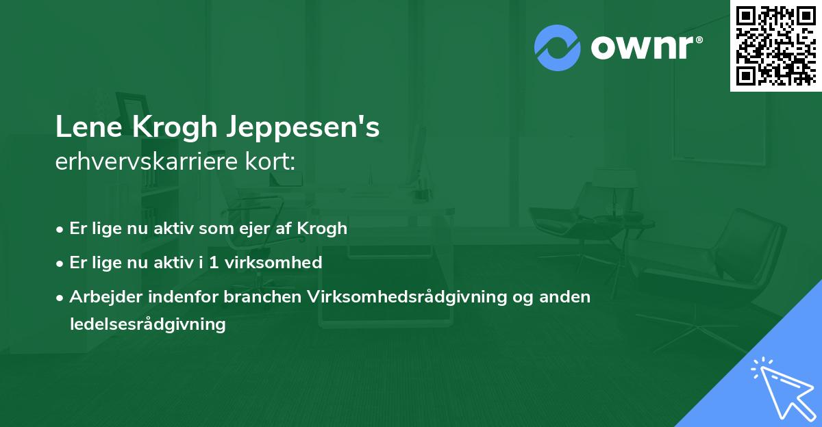 Lene Krogh Jeppesen's erhvervskarriere kort