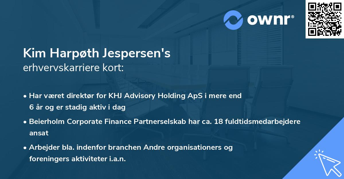 Kim Harpøth Jespersen's erhvervskarriere kort