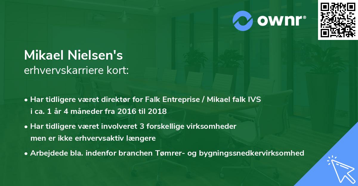 Mikael Nielsen's erhvervskarriere kort