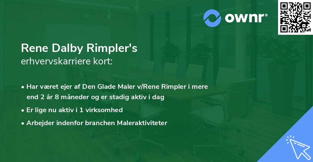 Rene Dalby Rimpler's erhvervskarriere kort
