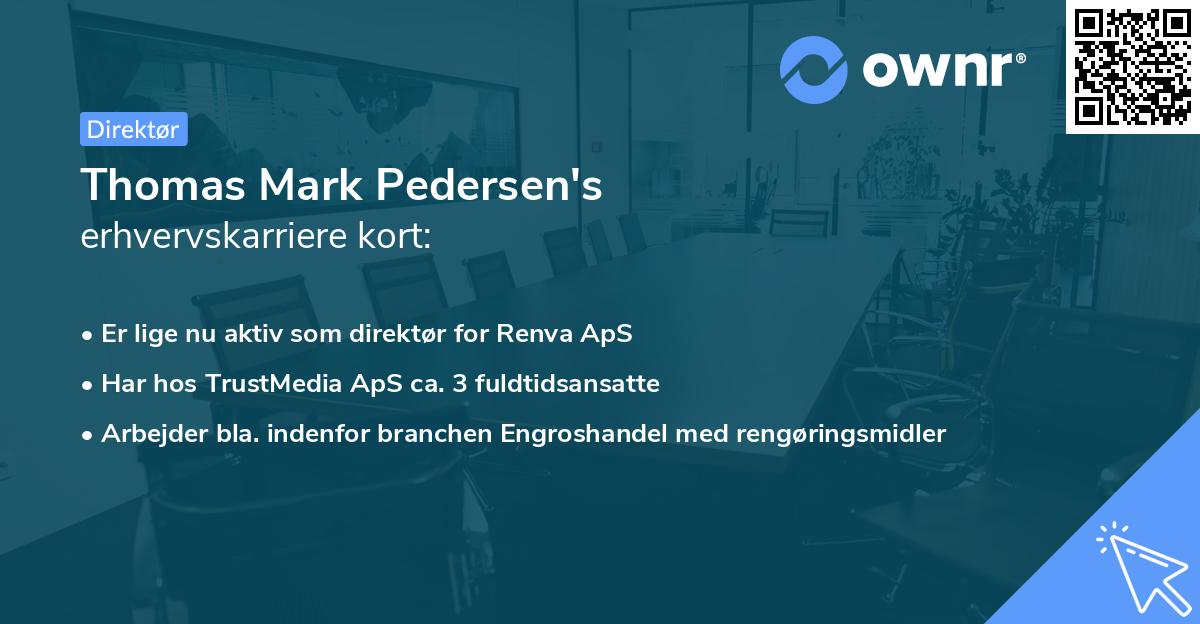 Thomas Mark Pedersen's erhvervskarriere kort