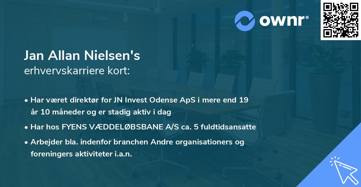 Jan Allan Nielsen's erhvervskarriere kort