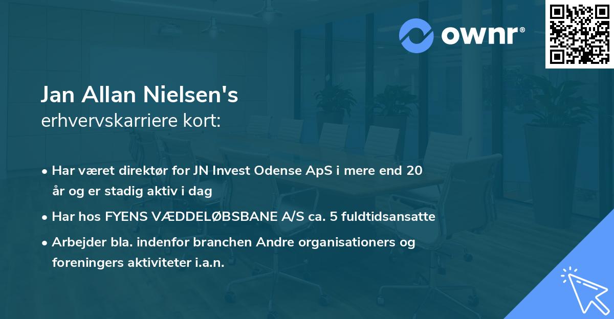 Jan Allan Nielsen's erhvervskarriere kort