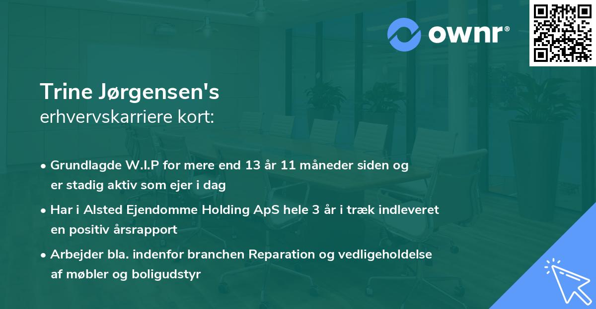 Trine Jørgensen's erhvervskarriere kort