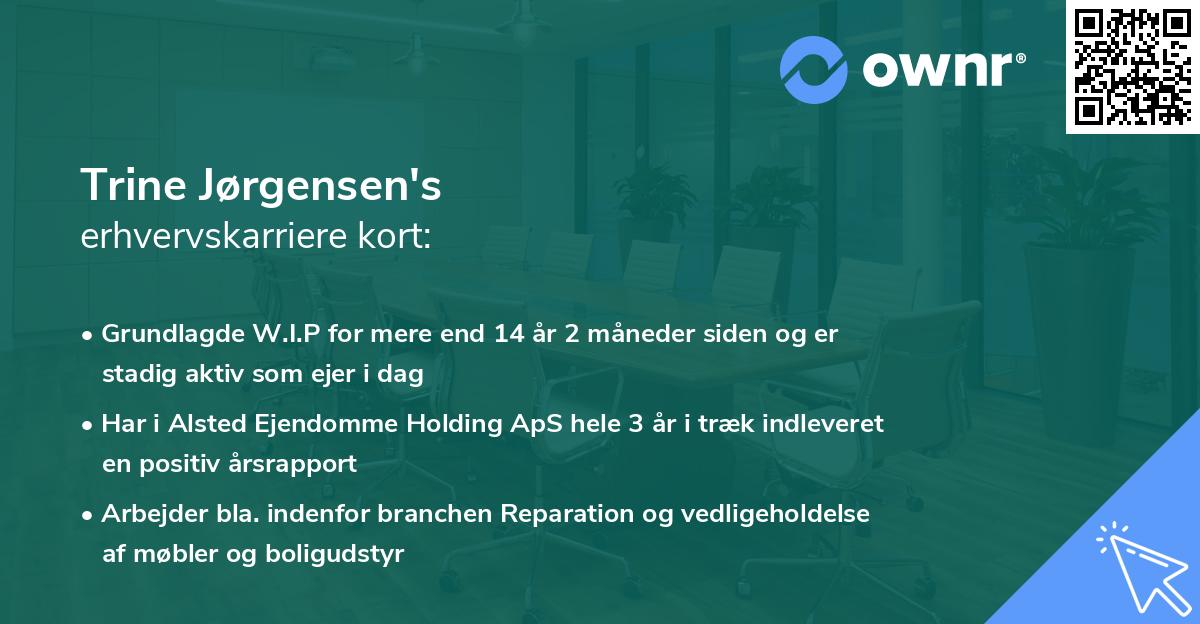Trine Jørgensen's erhvervskarriere kort