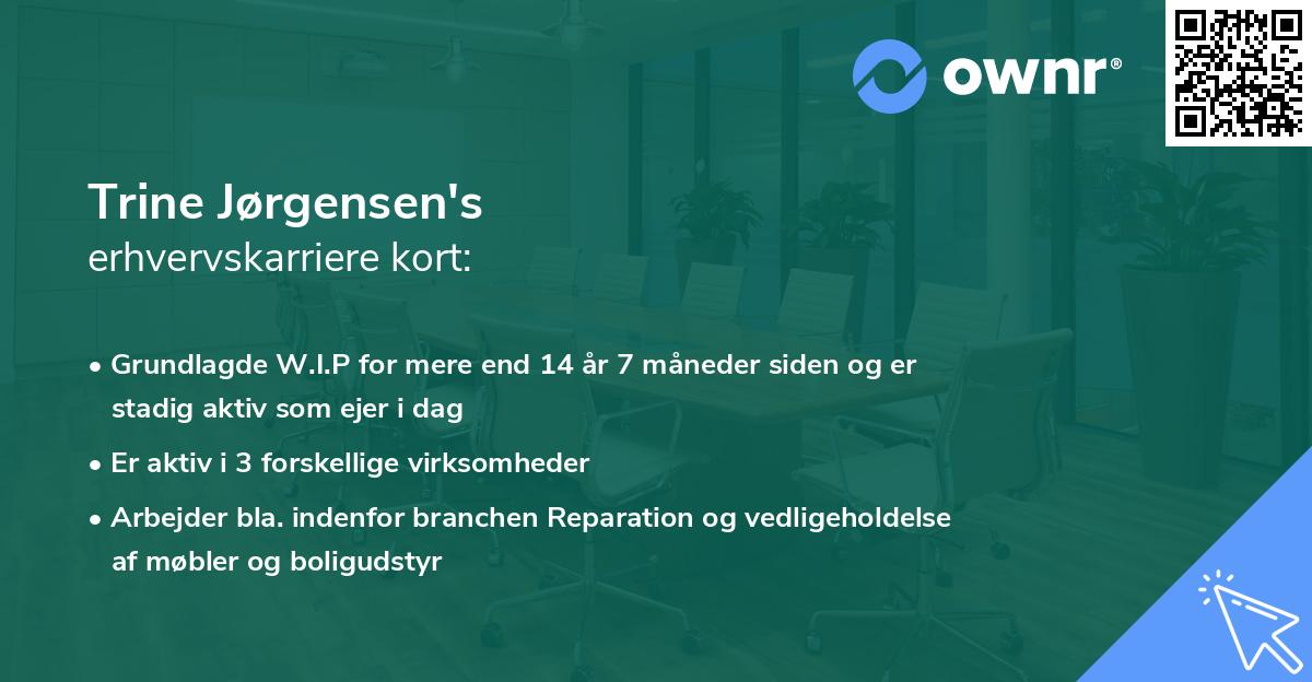 Trine Jørgensen's erhvervskarriere kort