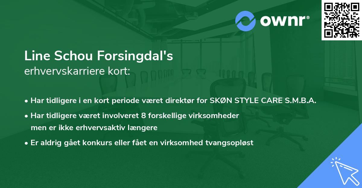 Line Schou Forsingdal's erhvervskarriere kort