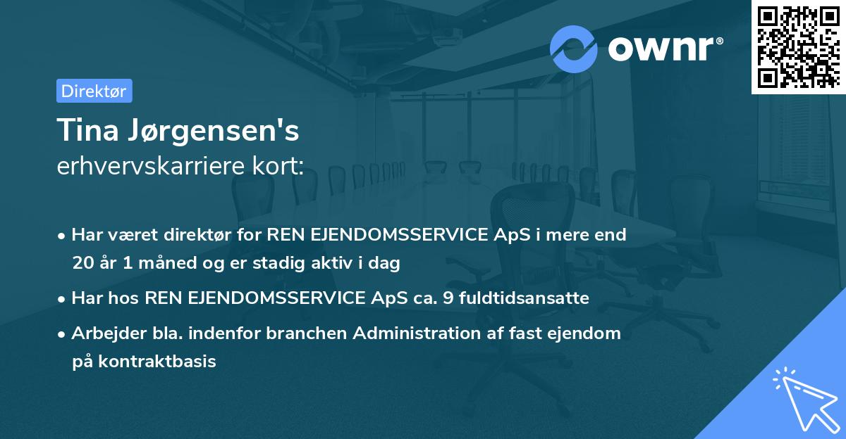 Tina Jørgensen's erhvervskarriere kort