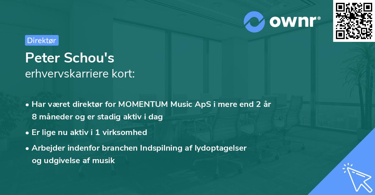 Peter Schou's erhvervskarriere kort