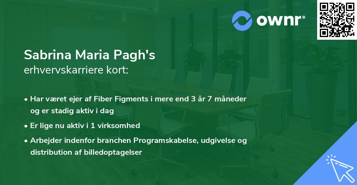 Sabrina Maria Pagh's erhvervskarriere kort