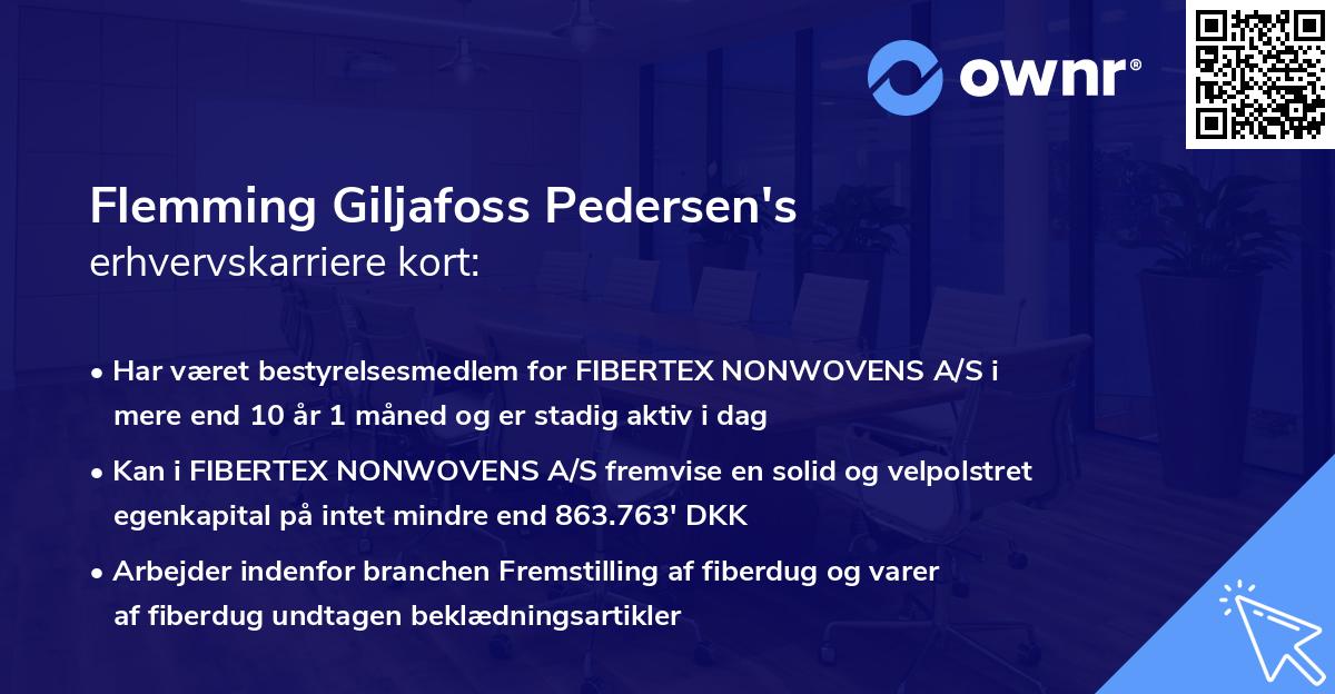 Flemming Giljafoss Pedersen's erhvervskarriere kort