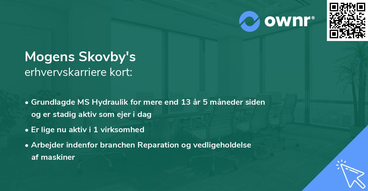Mogens Skovby's erhvervskarriere kort