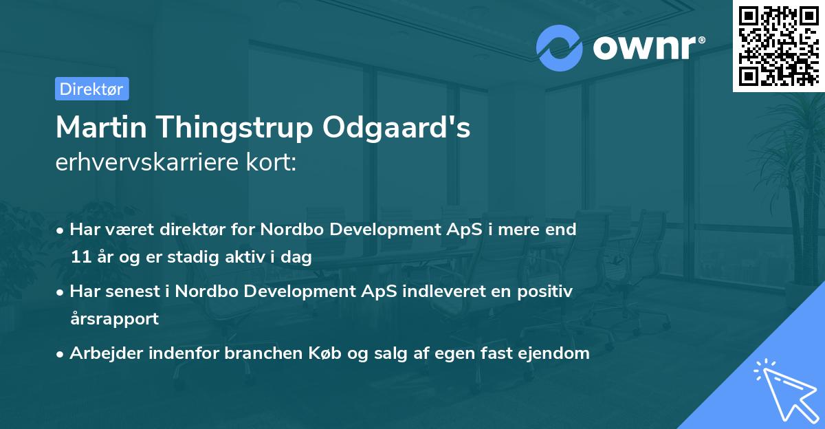 Martin Thingstrup Odgaard's erhvervskarriere kort