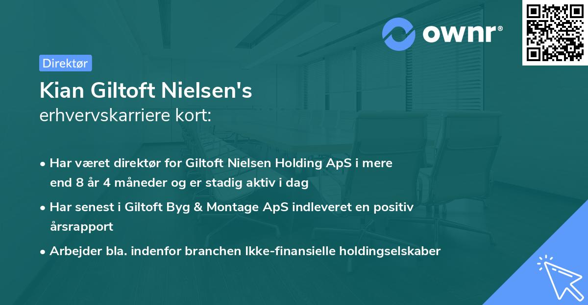 Kian Giltoft Nielsen's erhvervskarriere kort