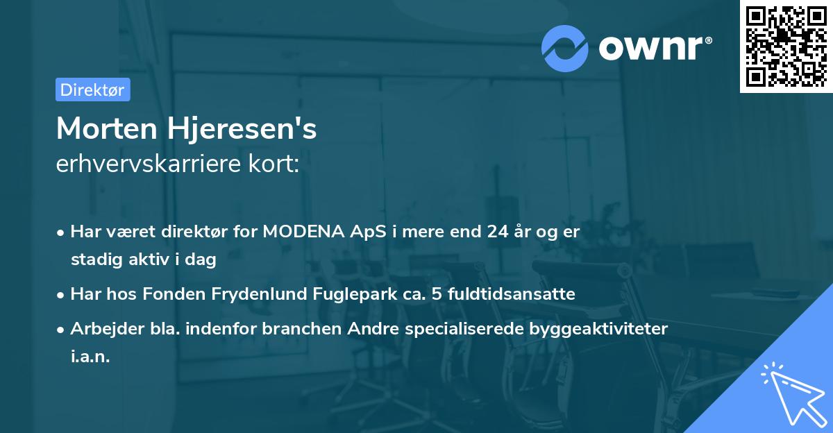 Morten Hjeresen's erhvervskarriere kort