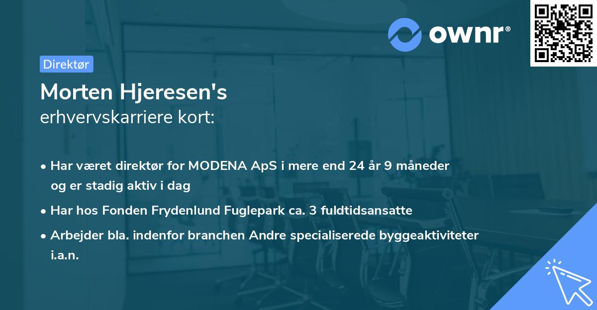 Morten Hjeresen's erhvervskarriere kort