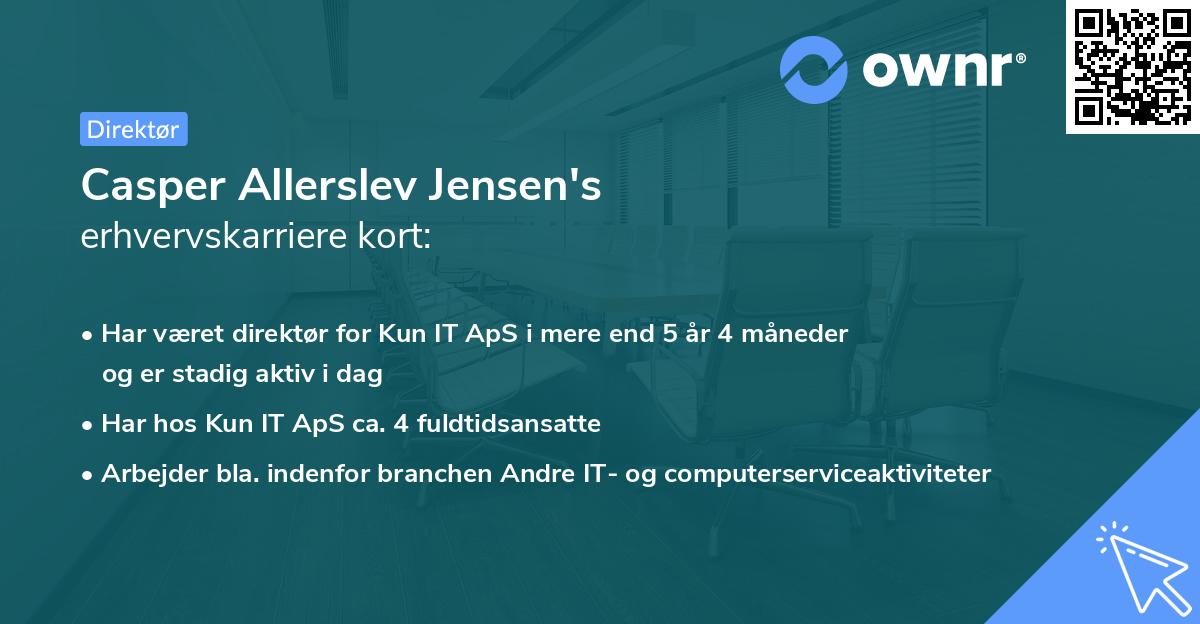 Casper Allerslev Jensen's erhvervskarriere kort