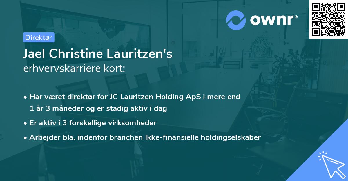 Jael Christine Lauritzen's erhvervskarriere kort