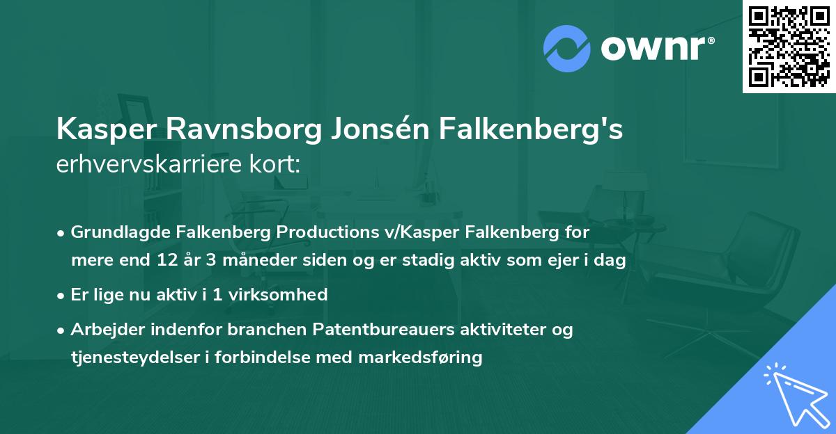 Kasper Ravnsborg Jonsén Falkenberg's erhvervskarriere kort