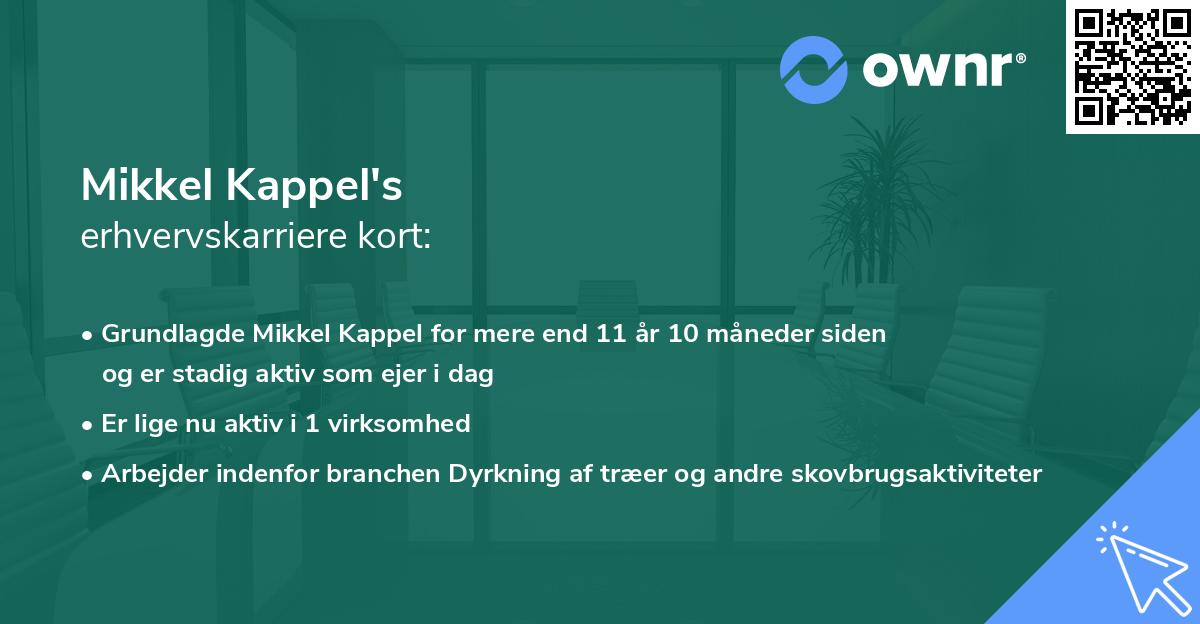 Mikkel Kappel's erhvervskarriere kort