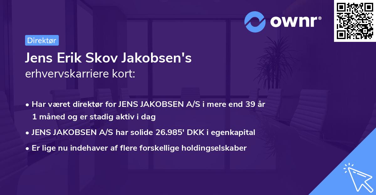 Jens Erik Skov Jakobsen's erhvervskarriere kort
