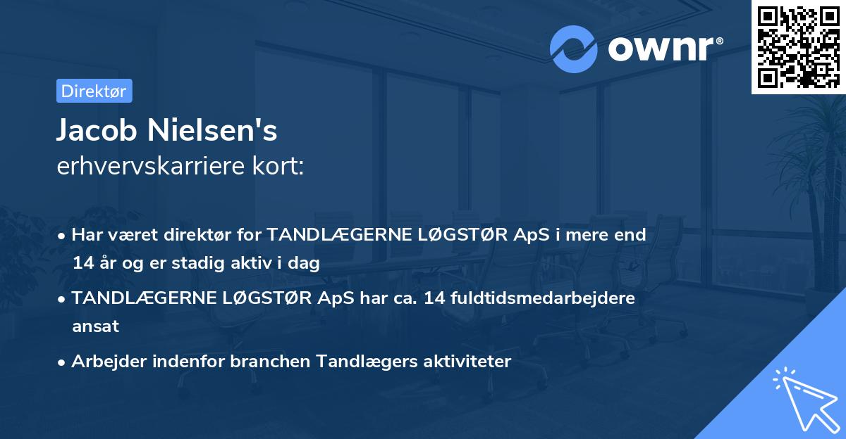Jacob Nielsen's erhvervskarriere kort