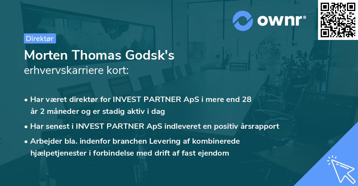 Morten Thomas Godsk's erhvervskarriere kort