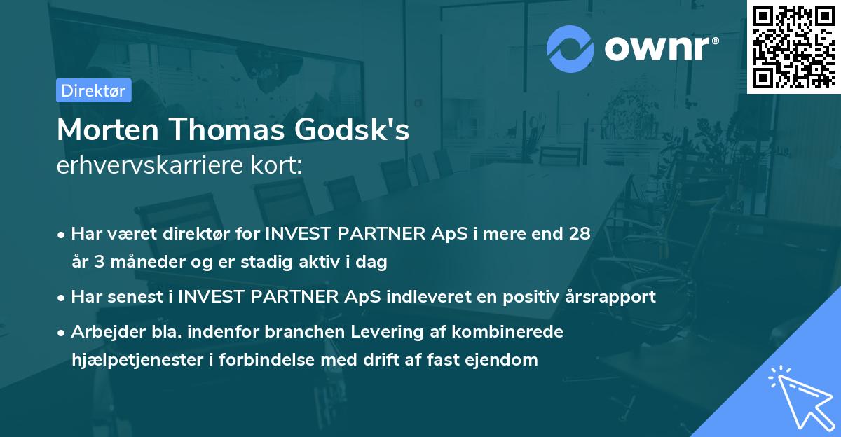 Morten Thomas Godsk's erhvervskarriere kort