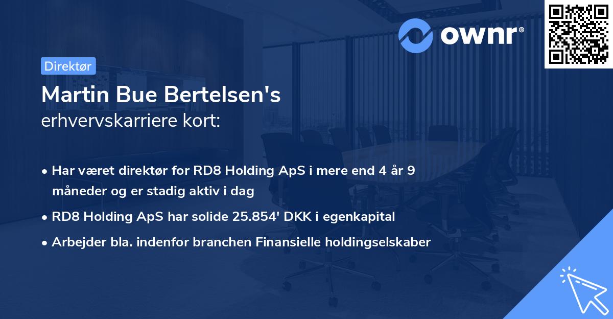 Martin Bue Bertelsen's erhvervskarriere kort