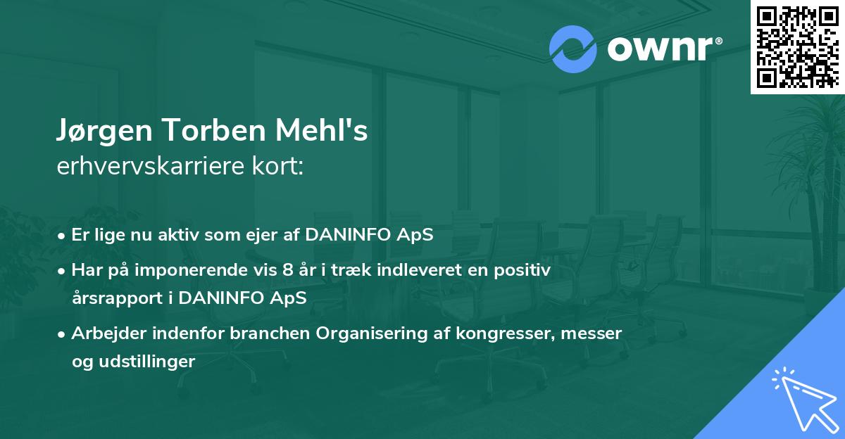 Jørgen Torben Mehl's erhvervskarriere kort