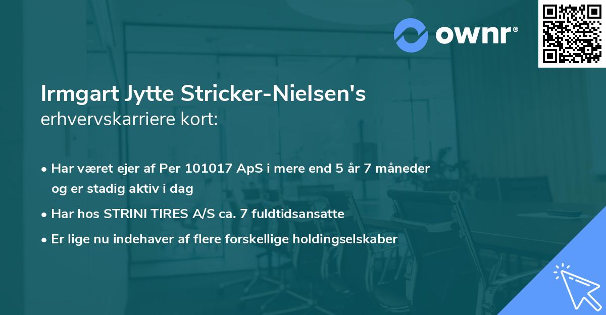 Irmgart Jytte Stricker-Nielsen's erhvervskarriere kort