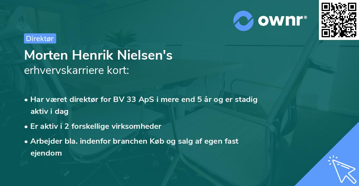 Morten Henrik Nielsen's erhvervskarriere kort