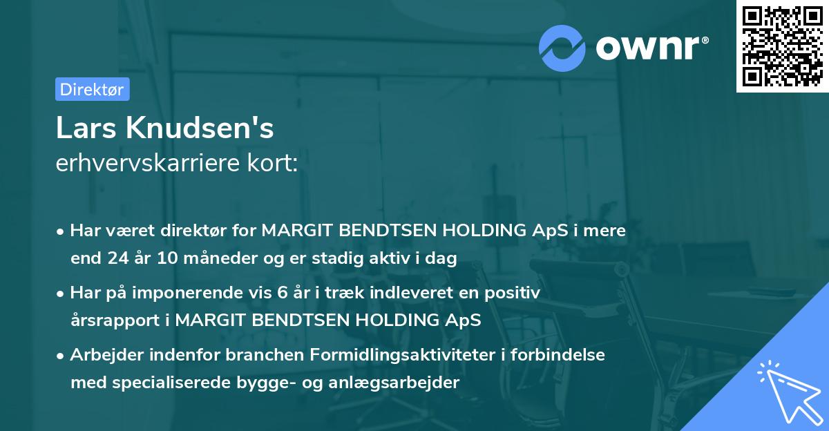 Lars Knudsen's erhvervskarriere kort