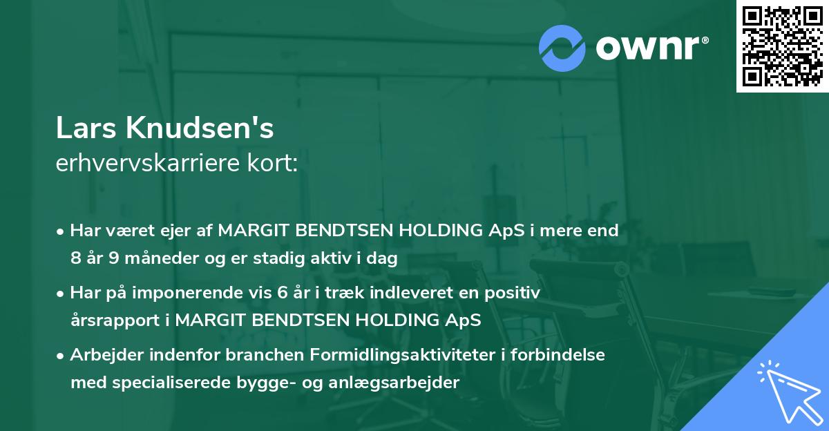 Lars Knudsen's erhvervskarriere kort