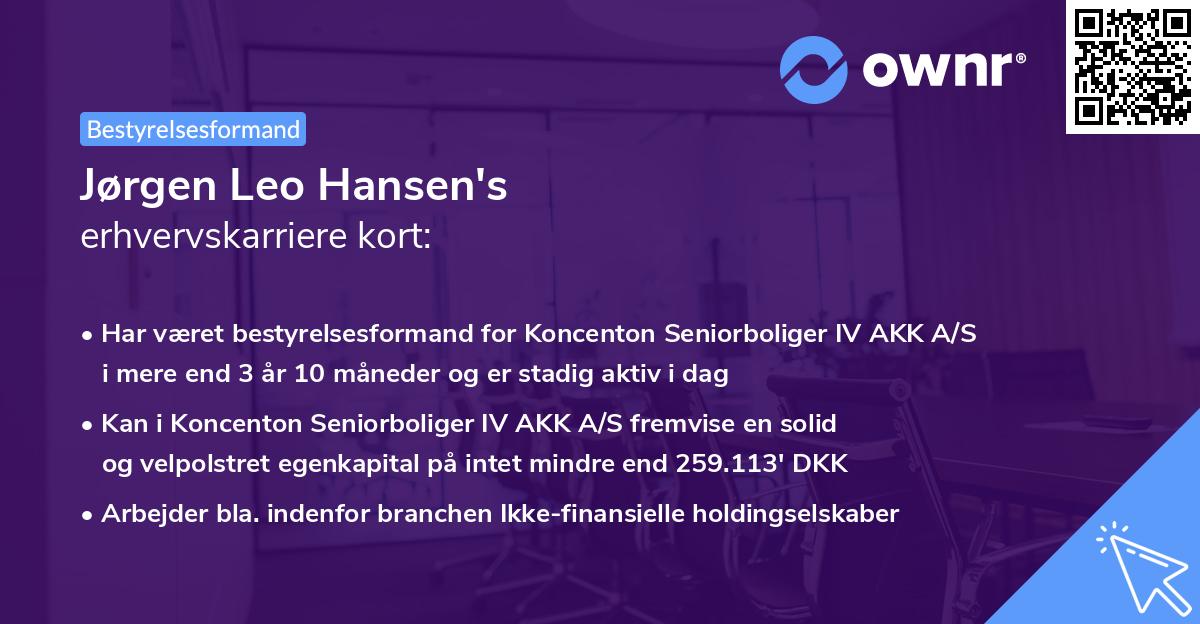 Jørgen Leo Hansen's erhvervskarriere kort