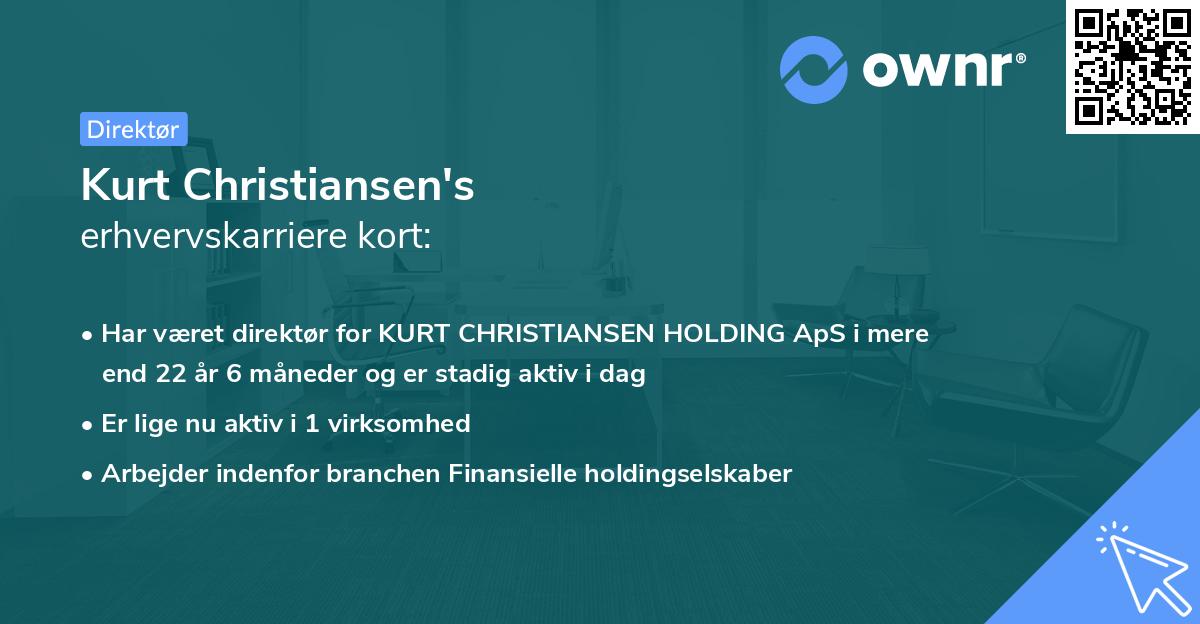 Kurt Christiansen's erhvervskarriere kort