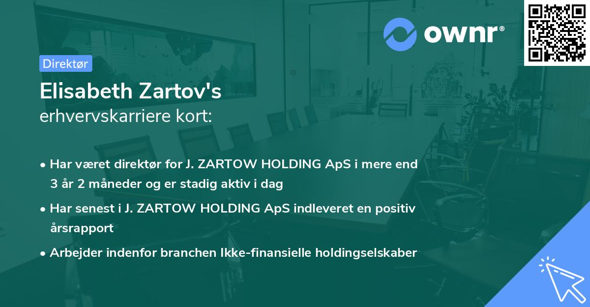 Elisabeth Zartov's erhvervskarriere kort