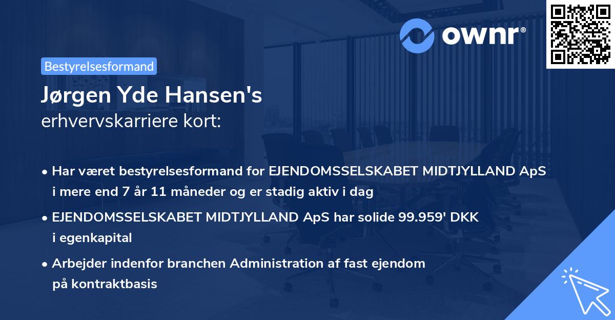 Jørgen Yde Hansen's erhvervskarriere kort