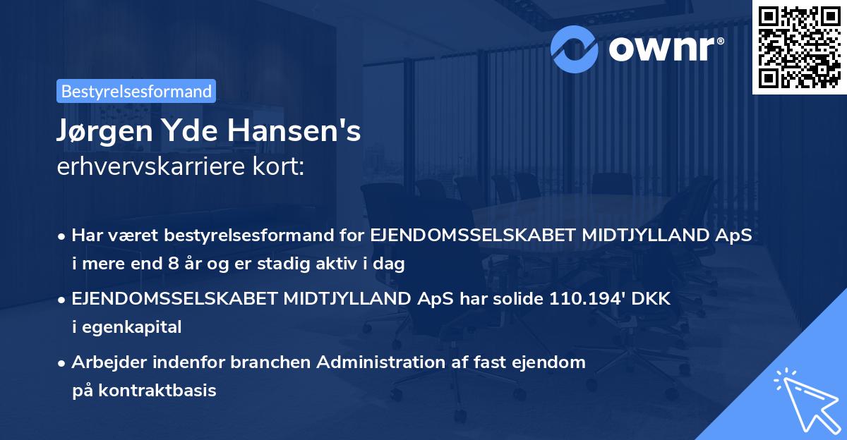 Jørgen Yde Hansen's erhvervskarriere kort