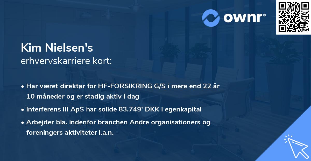 Kim Nielsen's erhvervskarriere kort