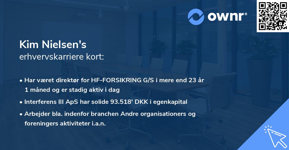 Kim Nielsen's erhvervskarriere kort