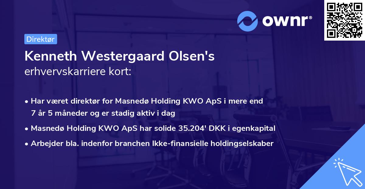 Kenneth Westergaard Olsen's erhvervskarriere kort