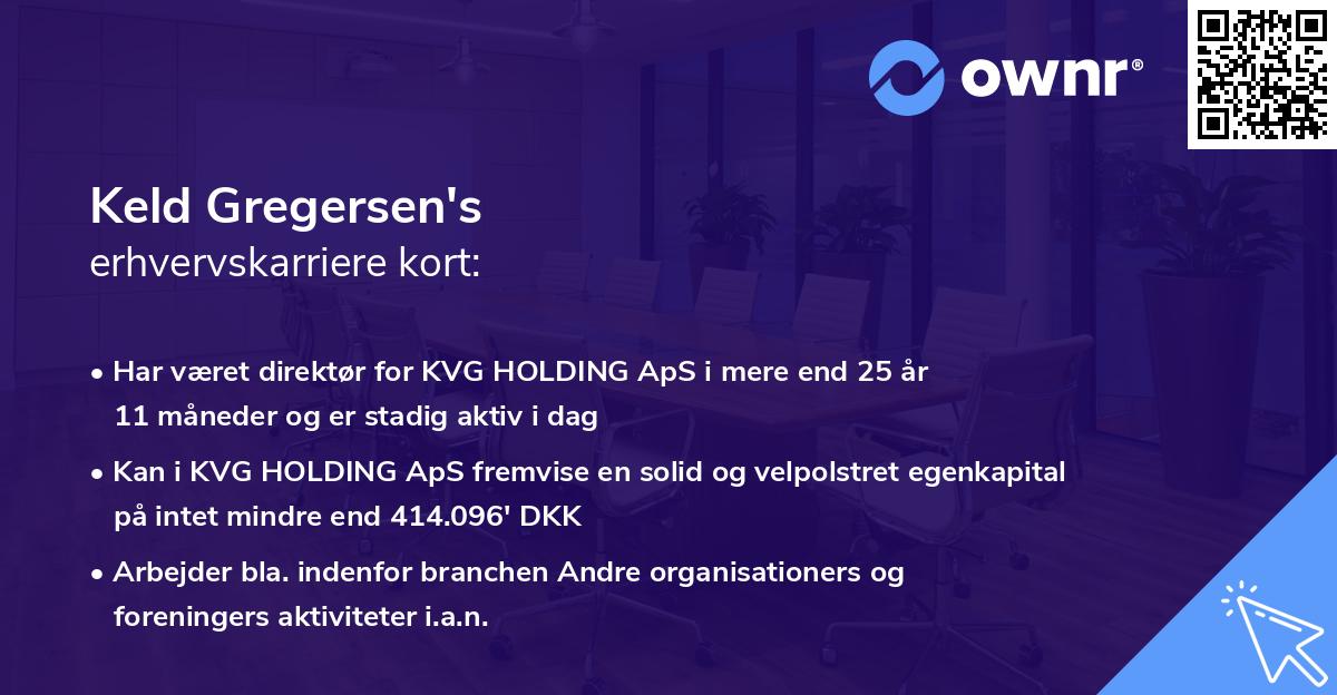 Keld Gregersen's erhvervskarriere kort