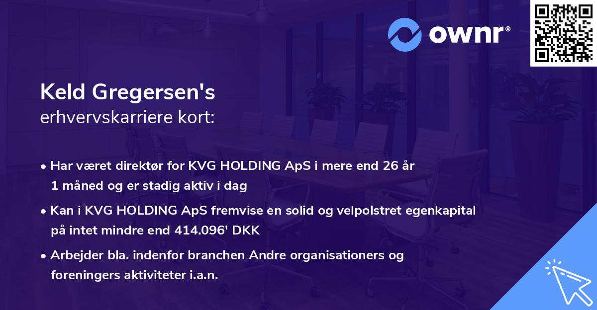Keld Gregersen's erhvervskarriere kort