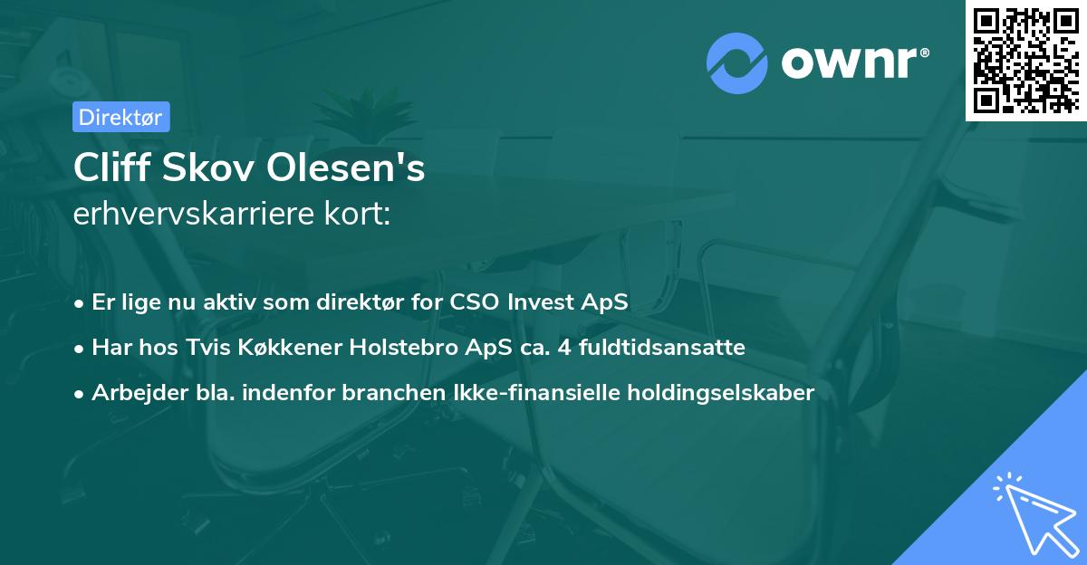 Cliff Skov Olesen's erhvervskarriere kort